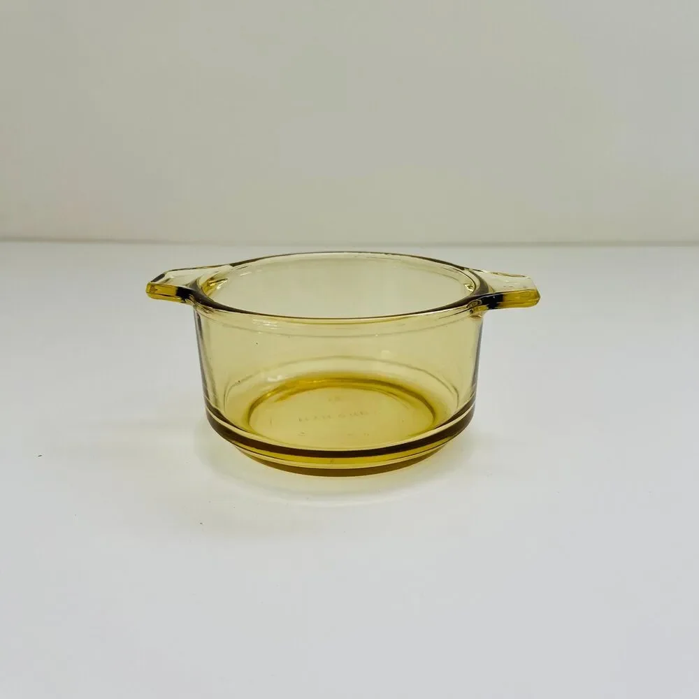 DYNAWARE PYR-O-REY Amber Yellow Glass 13 oz Casserole Baking Dish, Set of 2